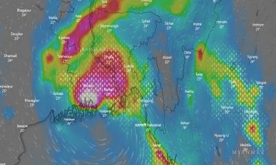 ভোলার নিকটে আঘাত হেনেছে ঘূর্ণিঝড় সিত্রাংয়ের মূল অংশ