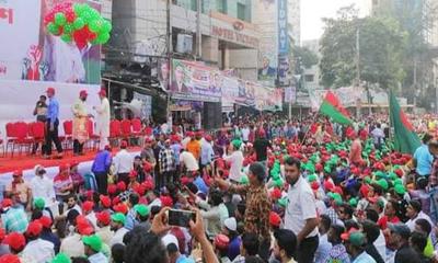 নয়াপল্টনে চলছে  যুবদলের সমাবেশ