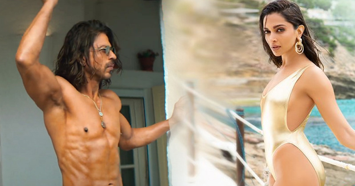 খালি গায়ে শাহরুখ আর সোনালি বিকিনিতে ‘বেশরম’ দীপিকা