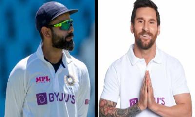 যে কারণে কোহলিদের জার্সি পরলেন মেসি!