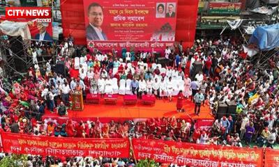 নয়াপল্টনে শ্রমিক দলের সমাবেশে নেতাকর্মীদের ঢল