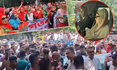দেশে ফিরেই নেতাকর্মীদের ভালোবাসায় সিক্ত হলেন সাবেক প্রধানমন্ত্রী খালেদা জিয়া