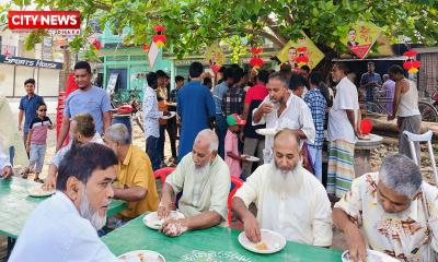 নববর্ষ উপলক্ষে চাটমোহরে ঘুরে ঘুরে পান্তা খাওয়ালেন বিএনপি নেতাকর্মীরা