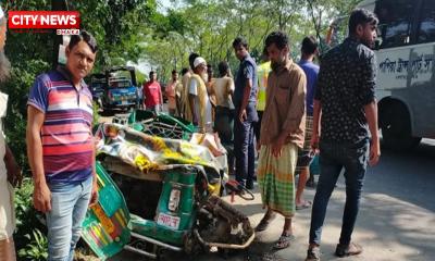 চাটমোহরে অটোভ্যান উল্টে প্রাণ গেল চালকের