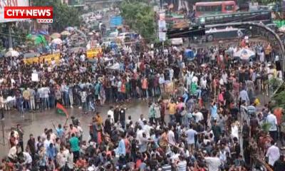 বৃষ্টি উপেক্ষা করে শাহবাগ অবরোধ ছাত্রদলের, যান চলাচল বন্ধ