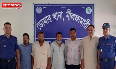 ডোমারে সাবেক ভাইস চেয়ারম্যানসহ  আ‍‍`লীগের পাঁচ নেতাকর্মী গ্রেফতার