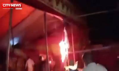 মেলার আড়ালে জুয়া-নাচ, ক্ষুব্ধ জনতা পুড়ালো প্যান্ডেল