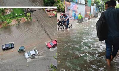 রাজধানীতে ব্যাপক বৃষ্টিপাত, বিভিন্ন এলাকায় জলাবদ্ধতার সৃষ্টি