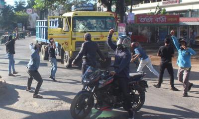 সিলেটে হরতালে গাড়ি ভাঙচুর, আটক ৬