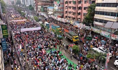 ১০ দফা দাবিতে নয়াপল্টনে বিএনপির জনসমাবেশ শুরু