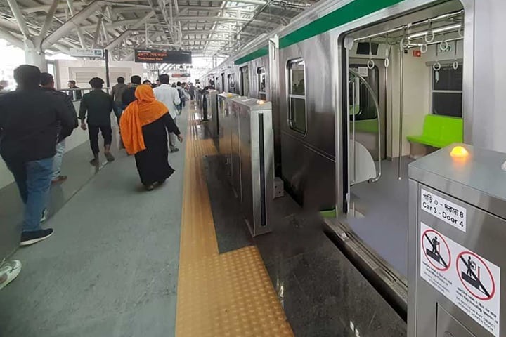 মেট্রোরেলের উত্তরা-আগারগাঁও রুটে আরও দুটি স্টেশন চালু