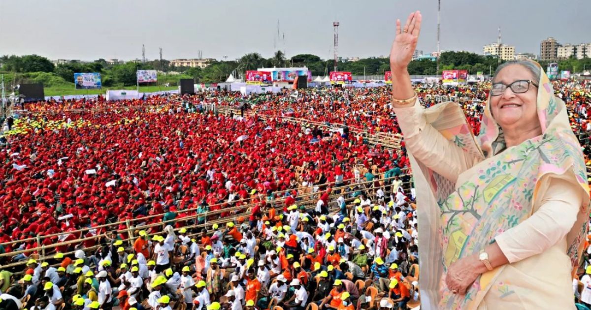 পুনরায় নির্বাচিত হওয়ার পথে শেখ হাসিনার দল