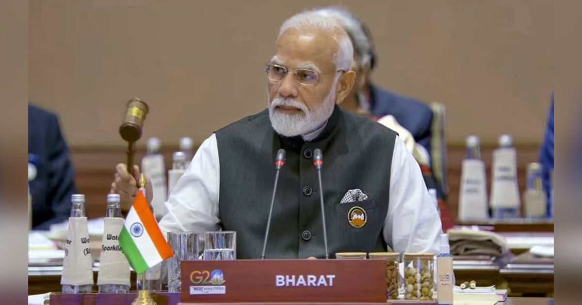 জি-২০ সম্মেলনে মোদির প্ল্যাকার্ডে নেই ‘ইন্ডিয়া’