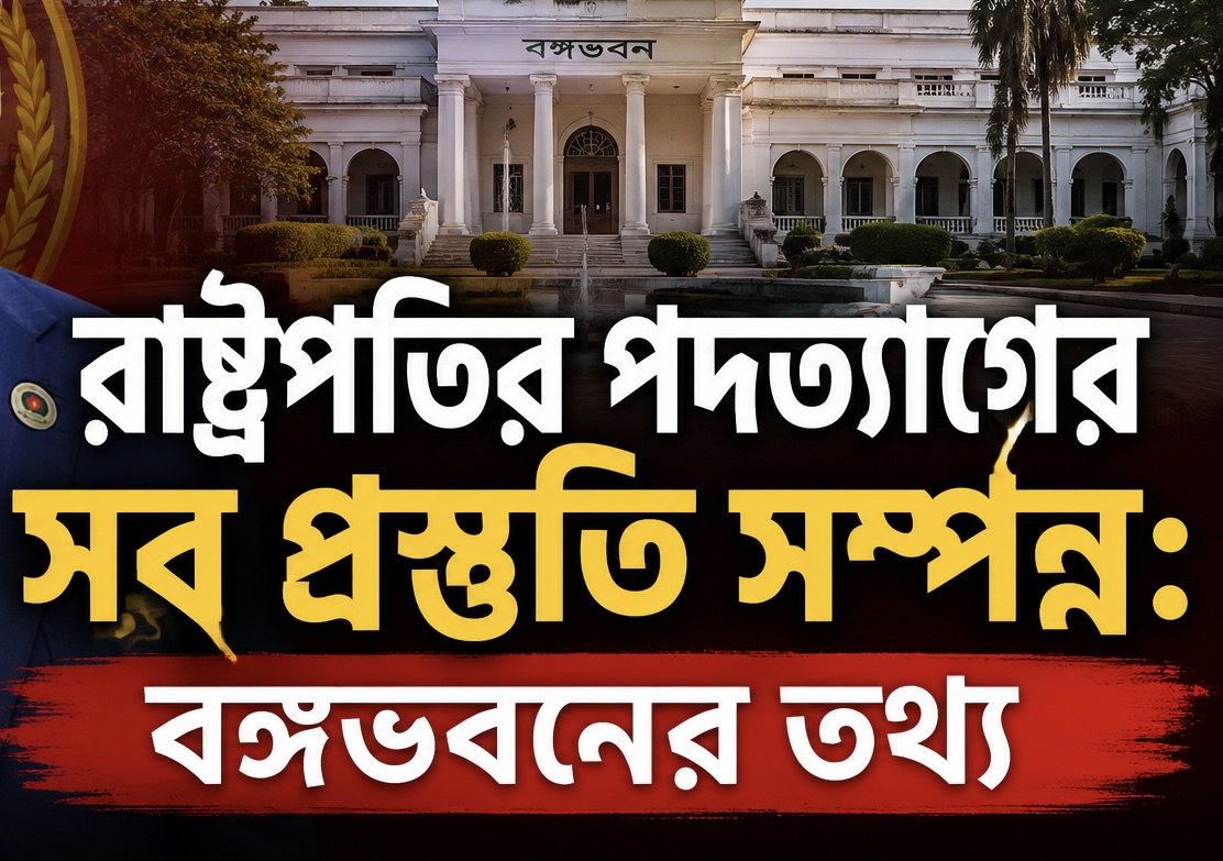 রাষ্ট্রপতির পদত্যাগের সব প্রস্তুতি সম্পন্ন, স্পিকার সময় দিলেই জমা দেওয়া হবে পদত্যাগপত্র: বঙ্গভবন
