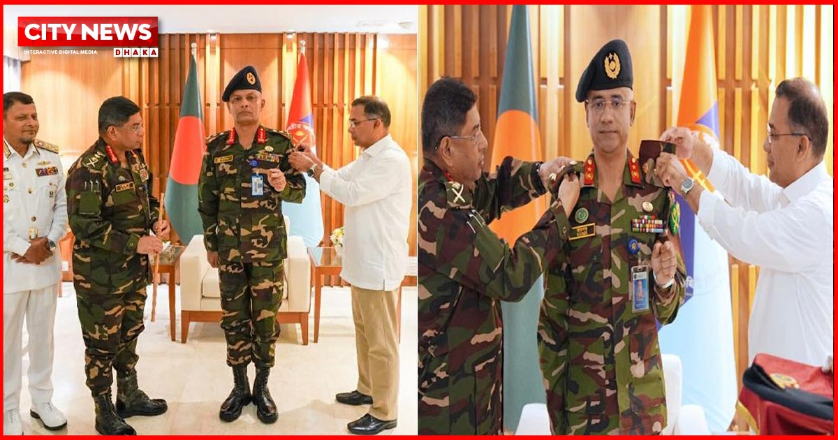 পদোন্নতিপ্রাপ্ত ২ সেনা কর্মকর্তাকে র‌্যাঙ্ক ব্যাজ পরালেন প্রধানমন্ত্রী