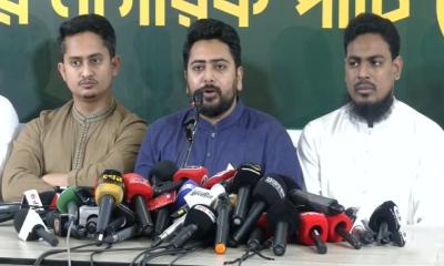 স্থানীয় সরকার নির্বাচনে এককভাবে অংশ নেবে এনসিপি: নাহিদ