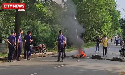 খাগড়াছড়িতে সকাল-সন্ধ্যা সড়ক অবরোধ চলছে