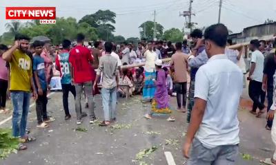 আসন বিন্যাসের প্রতিবাদে আজও ভাঙ্গায় মহাসড়ক-রেলপথ অবরোধ