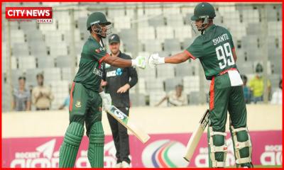 নাহিদ তানজিদ শান্তর নৈপুণ্যে সিরিজ সমতায় বাংলাদেশ