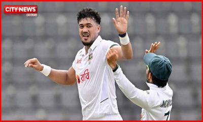 তাসকিনের জোড়া আঘাতে দ্বিতীয় দিনের শুরুতেই ব্যাকফুটে পাকিস্তান