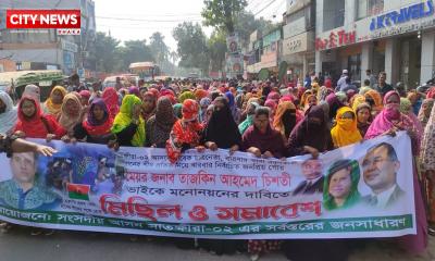 সাতক্ষীরা-০২ আসনে চিশতীর মনোনয়নের দাবিতে বিক্ষোভ মিছিল