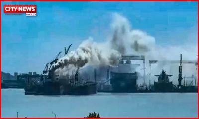 চীনে কার্গো জাহাজে ভয়াবহ আগুন, নিহত ২০
