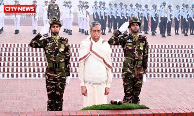 জাতীয় স্মৃতিসৌধে রাষ্ট্রপতির শ্রদ্ধা