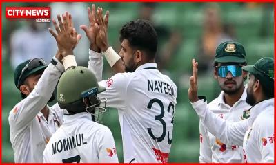 ক্যারিবীয়দের গুটিয়ে ২৭ রানের লিড বাংলাদেশের, নাঈমের দ্রুততম ‘ফিফটি’