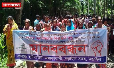 নড়াইলে পাকা সড়ক নির্মাণ বন্ধ করতে ‘সংখ্যালঘু নির্যাতনের ঘটনা সাজানো নাটক ও অপপ্রচার’