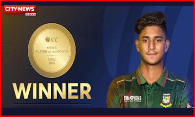 এপ্রিলে আইসিসির সেরা খেলোয়াড় নাহিদ রানা