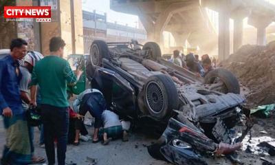 চট্টগ্রামে এলিভেটেড এক্সপ্রেসওয়ে থেকে ছিটকে পড়লো প্রাইভেটকার, নিহত ১