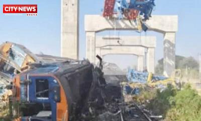 থাইল্যান্ডে যাত্রীবাহী ট্রেনের ওপর ক্রেন পড়ে নিহত ২২, আহত ৩০