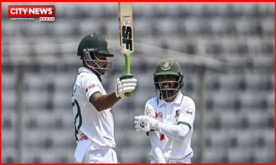 শান্তর শতক ও মুমিনুলের আক্ষেপে প্রথম দিন বাংলাদেশের
