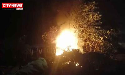 কেরানীগঞ্জে থানায় আগুন