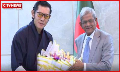 ঢাকায় ভুটানের রাজার যাত্রাবিরতি, সৌজন্য সাক্ষাৎ করলেন রাষ্ট্রপতি