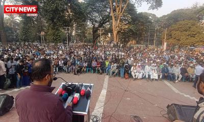 হাদির ওপর হামলার প্রতিবাদে সর্বদলীয় প্রতিরোধ সমাবেশ শুরু