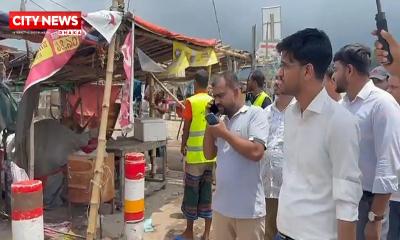 ফরিদপুরের ভাঙ্গা হাইওয়ে এক্সপ্রেসওয়েতে ফুটপাত দখলমুক্ত করতে প্রশাসনের অভিযান