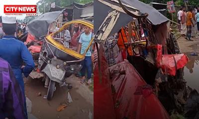 ফরিদপুরে বাসের ধাক্কায় মাহেন্দ্রে থাকা ৫ যাত্রী নিহত