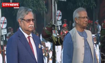 সশস্ত্র বাহিনী দিবসে শিখা অনির্বাণে রাষ্ট্রপতি ও প্রধান উপদেষ্টার শ্রদ্ধা