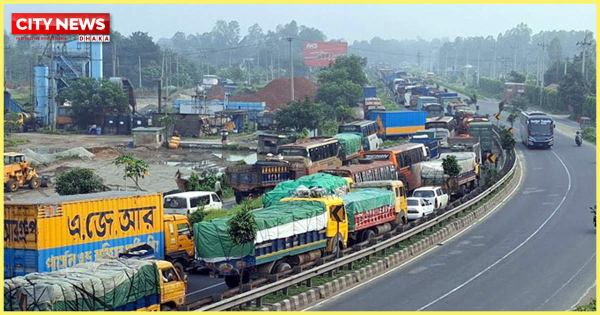 ঢাকা-টাঙ্গাইল-যমুনা সেতু মহাসড়‌কে ১৮ কি‌লো‌মিটার যানজট