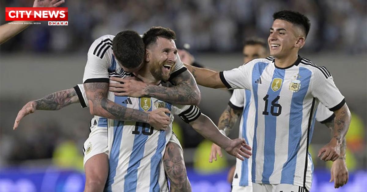 আর্জেন্টিনায় বিদায়ী ম্যাচ জোড়া গোলে রাঙালেন মেসি