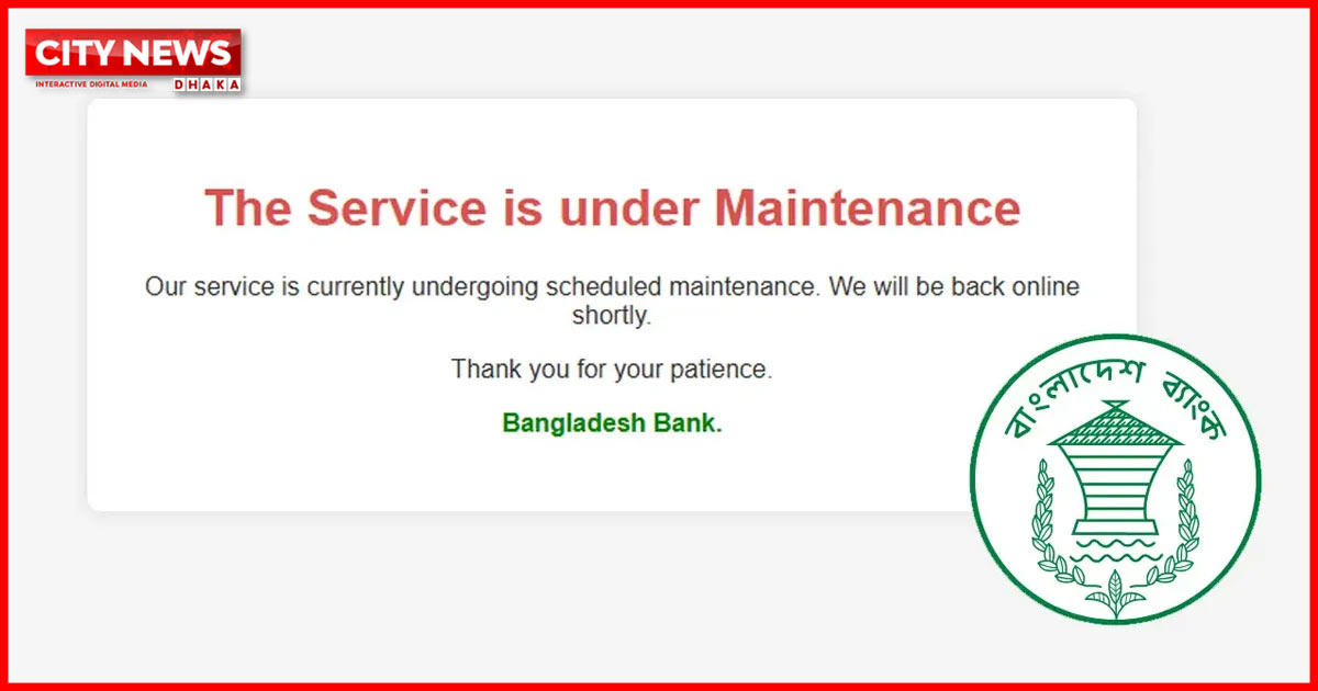 সাইবার নিরাপত্তাঝুঁকিতে বন্ধ বাংলাদেশ ব্যাংকের ওয়েবসাইট