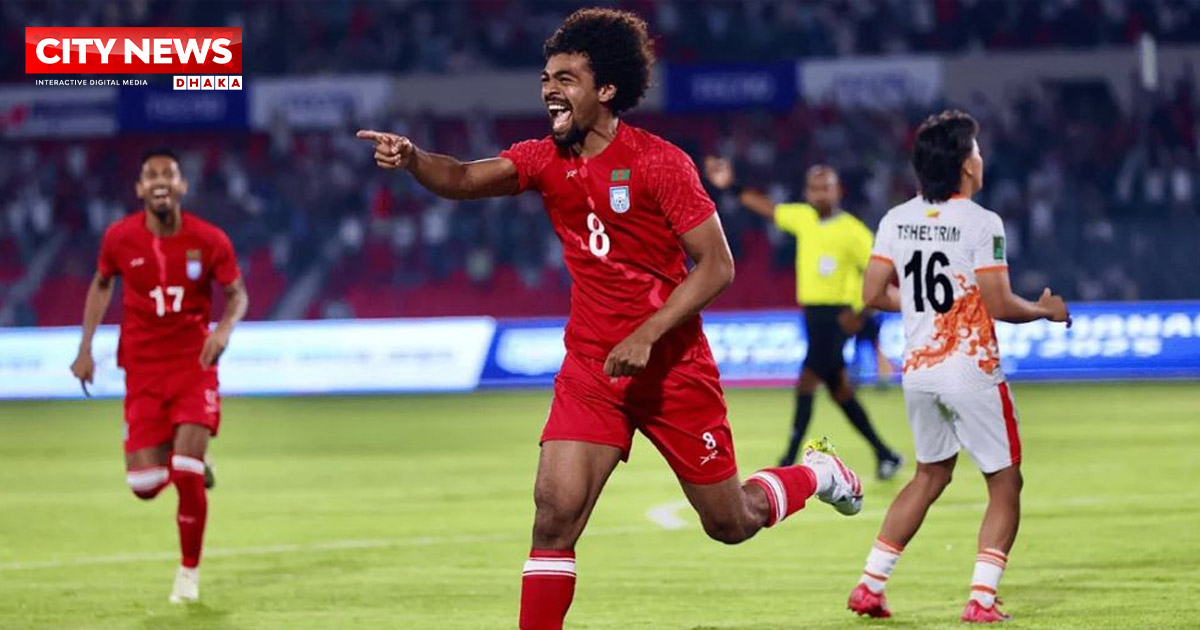 লিড ধরে রাখতে পারলো না বাংলাদেশ, ১-১ এ শেষ প্রথমার্ধ