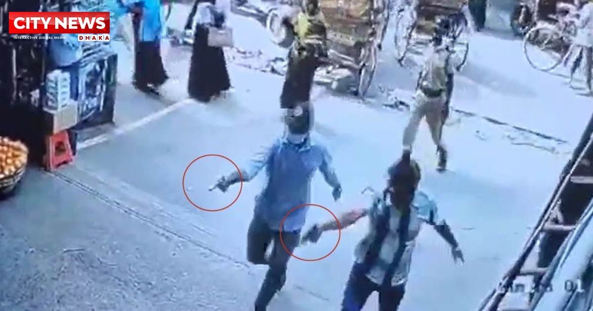 ঢাকায় দিনদুপুরে ব্যবসায়ীকে গুলি করে হত্যা, যা দেখা গেল সিসিটিভিতে