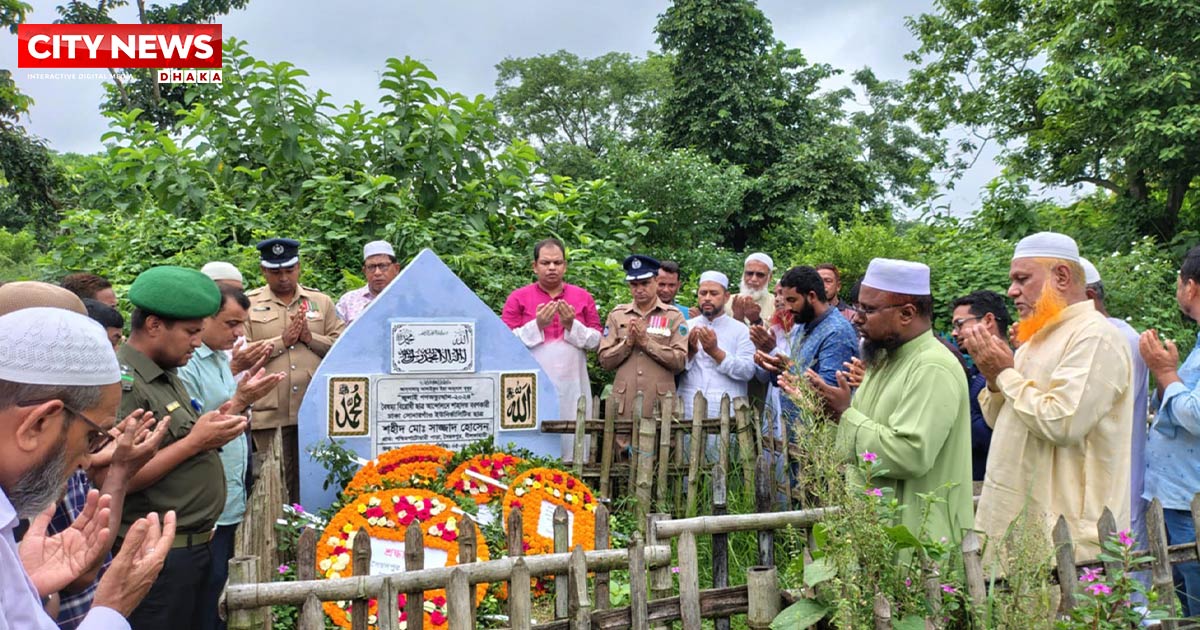 সৈয়দপুরে শহীদ সাজ্জাদের কবরে সর্বস্তরের শ্রদ্ধা নিবেদন