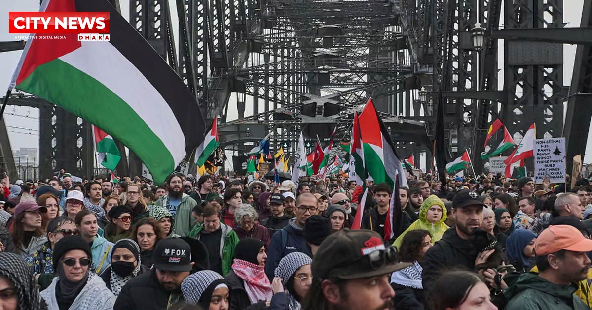 ফিলিস্তিনের পক্ষে মিছিল করে ইতিহাস গড়লো অস্ট্রেলিয়া