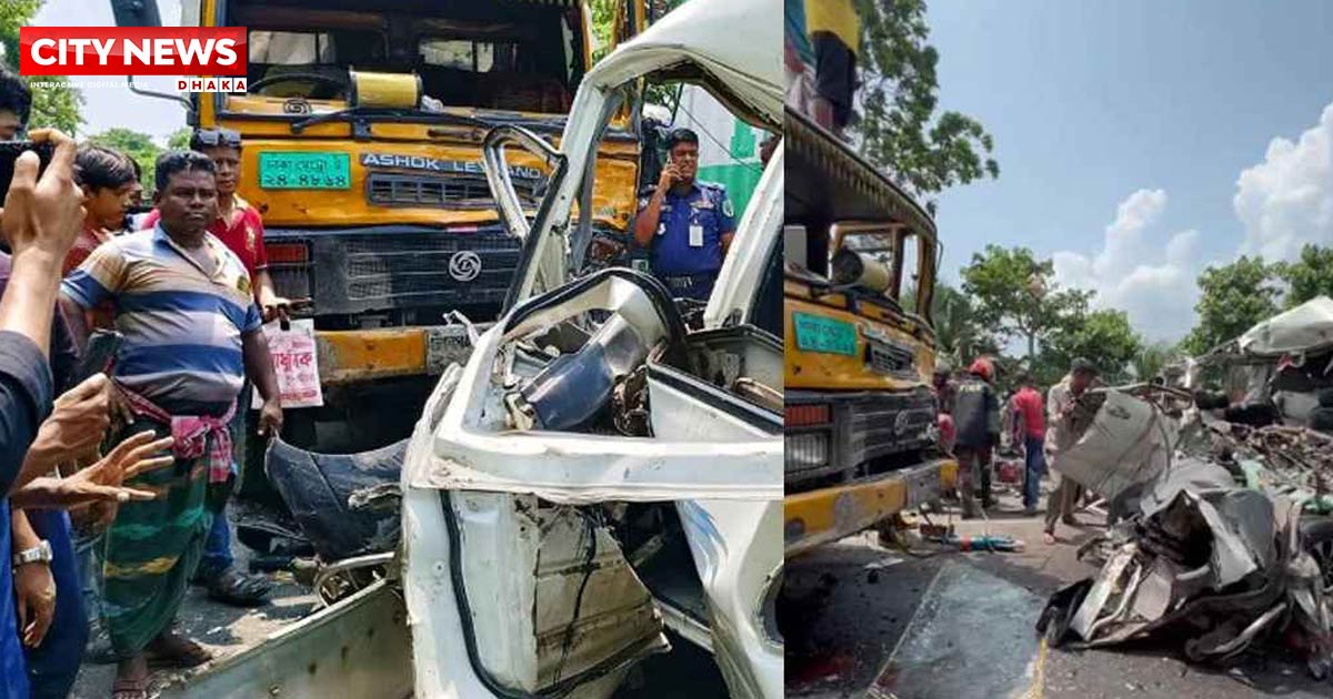নাটোরে ট্রাক-মাইক্রোবাস সংঘর্ষ, নিহত বেড়ে ৮