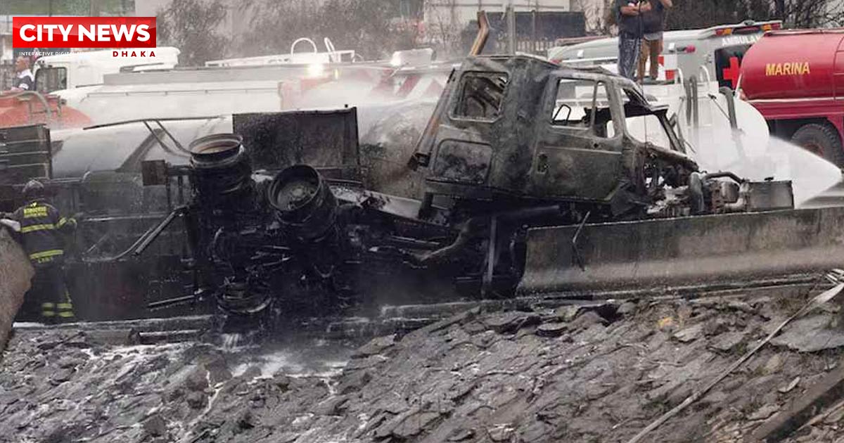 ব্যস্ত সড়কে এলপিজিবাহী ট্যাংকার ট্রাক বিস্ফোরণ, নিহত ২৫