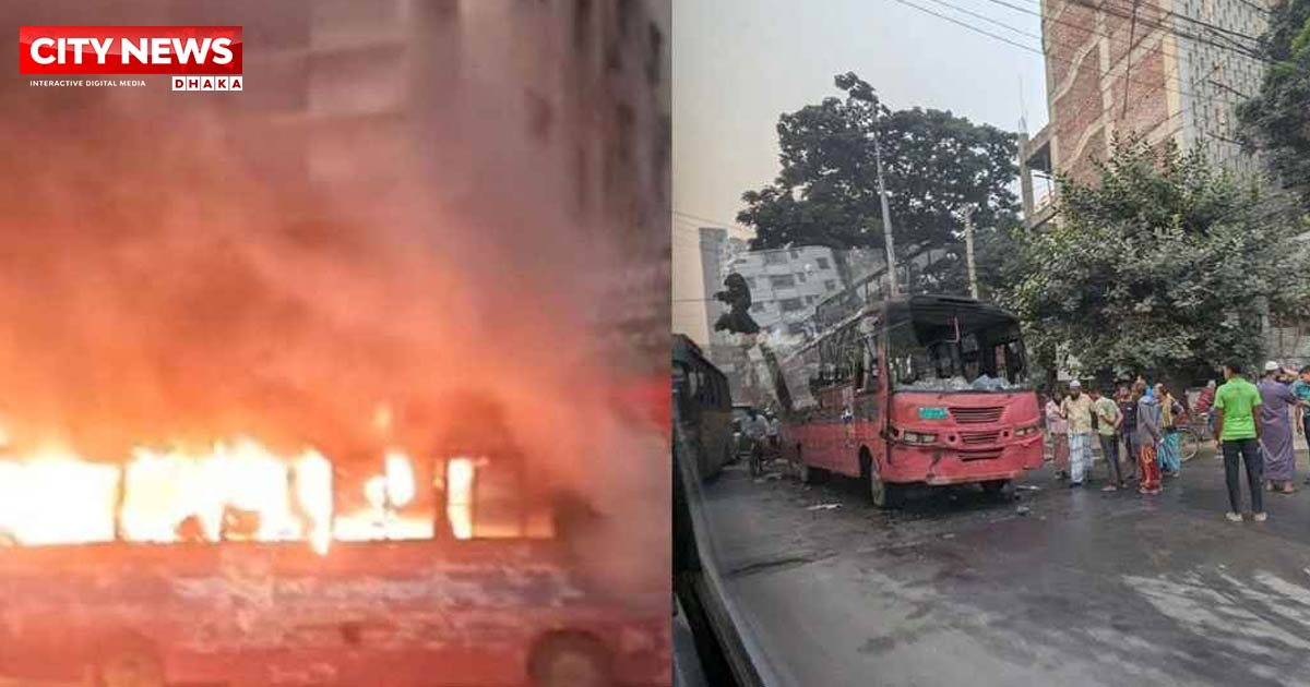 ঢাকায় হঠাৎ দুই বাসে আগুন