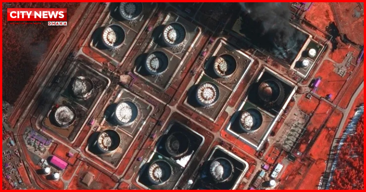 রাশিয়ার তেল শোধনাগারে ভয়াবহ হামলা